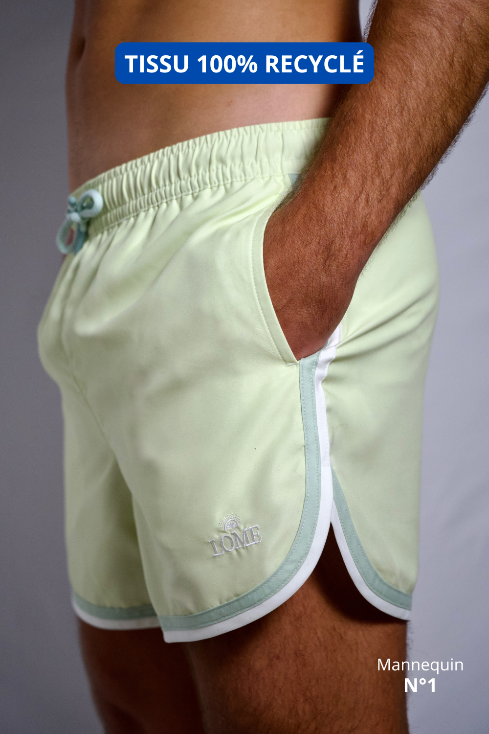 Short de bain flashy pour l'été. Maillot de bain homme bien coupé et confortable.