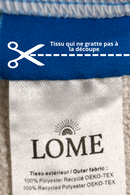 Etiquette facile à découper, qui ne gratte pas et n'irrite pas à la découpe. maillot de bain pour homme.