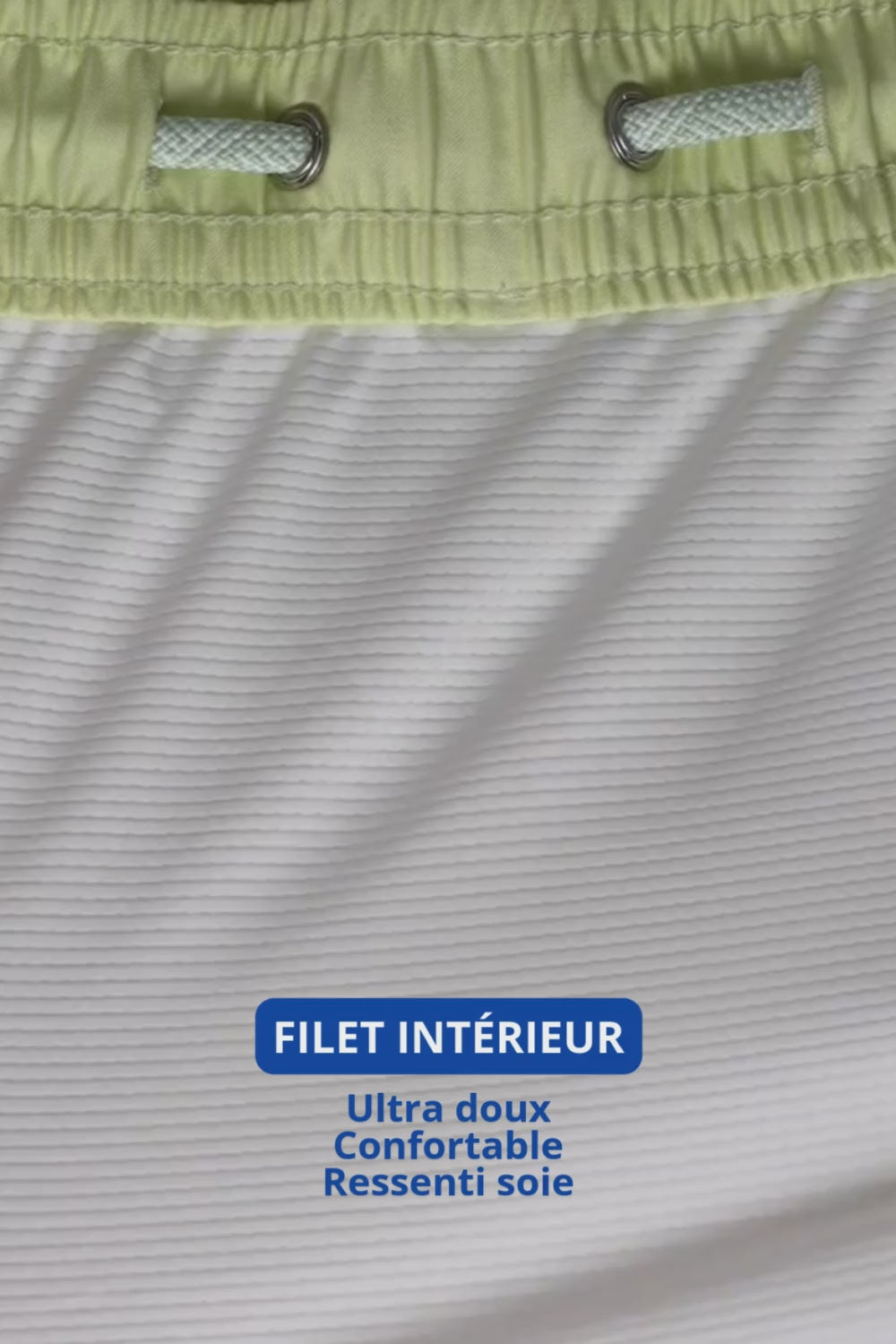 Filet intérieur maillot de bain pour homme confortable, ultra doux et ressenti soie. Pour aucune irritation. Pas besoin de mettre un caleçon.